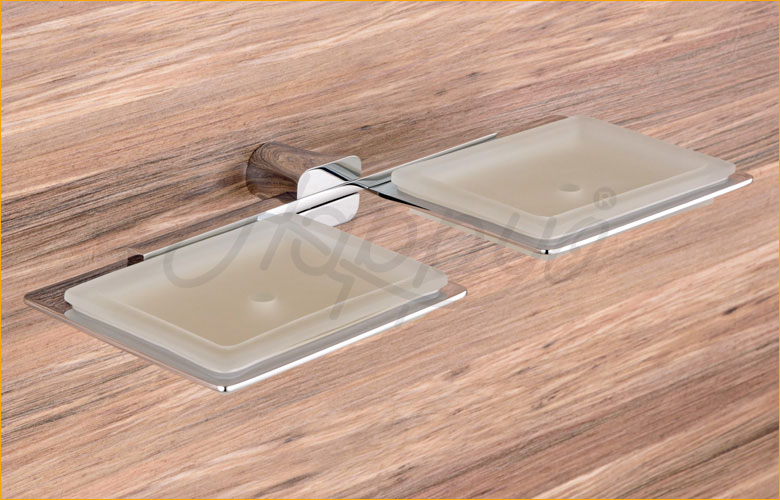 Glass Dual Soap Dish