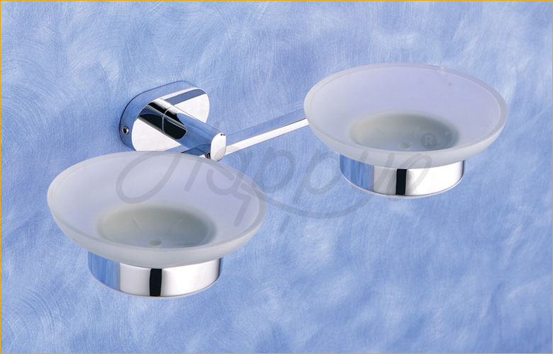 Glass Dual Soap Dish