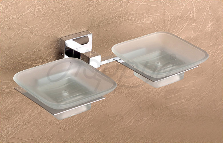 Glass Dual Soap Dish